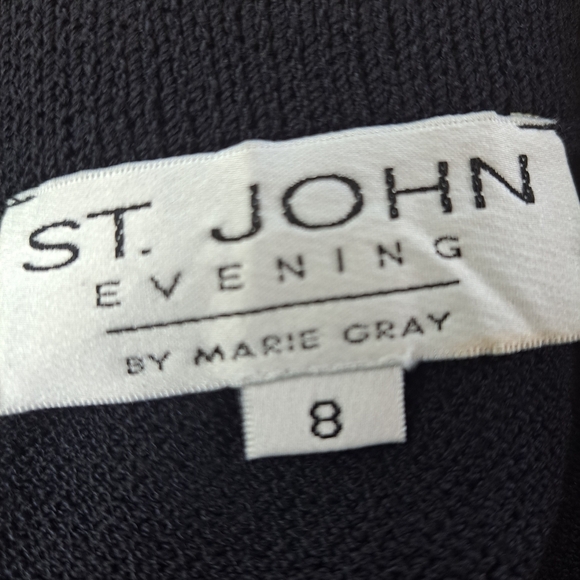 ST. JOHN BASICS Black Maxi Skirt Size 8 - Picture 4 of 4